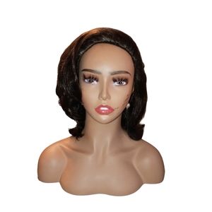 Chestnut 🌰| Dark Brown Half Wig Synthetic Hair | Wigs via Instant Detailz